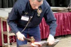 A forging demonstration by Troy Price at the Michiana Equine Event