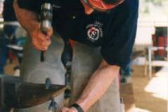 Troy Price at an American Farrier's Team practice in California