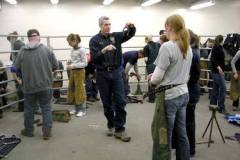 Troy lecturing at Purdue University's farrier short course