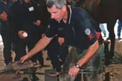 Troy giving a clinic at D.L. Schwartz's open house