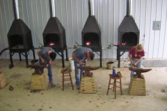 Coke forges in farrier shop