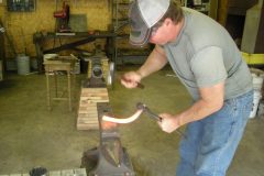 Dru making a front toe bend