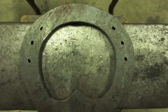 Fullered handmade straight bar shoe made by Jayson