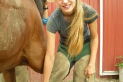 Trim Course - Student trimming a horse