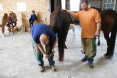 Bryant checking shoe fit