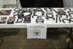 Display of shoes at Michiana Equine Event