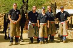 Troy with his teammates from the American Farrier's Team