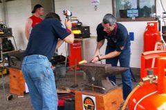 Troy Price competing at the international championships with Jim Foy striking